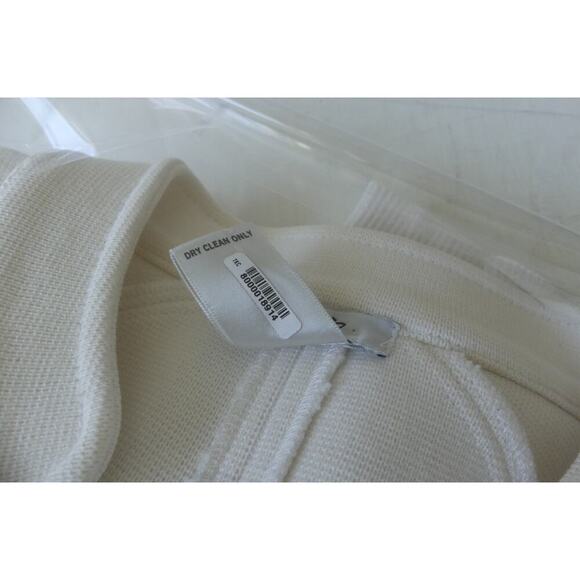 Caché Women's Ivory Gold Zip Jacket XL Stretch Country Club Classy Cotton Y2K - Picture 11 of 11